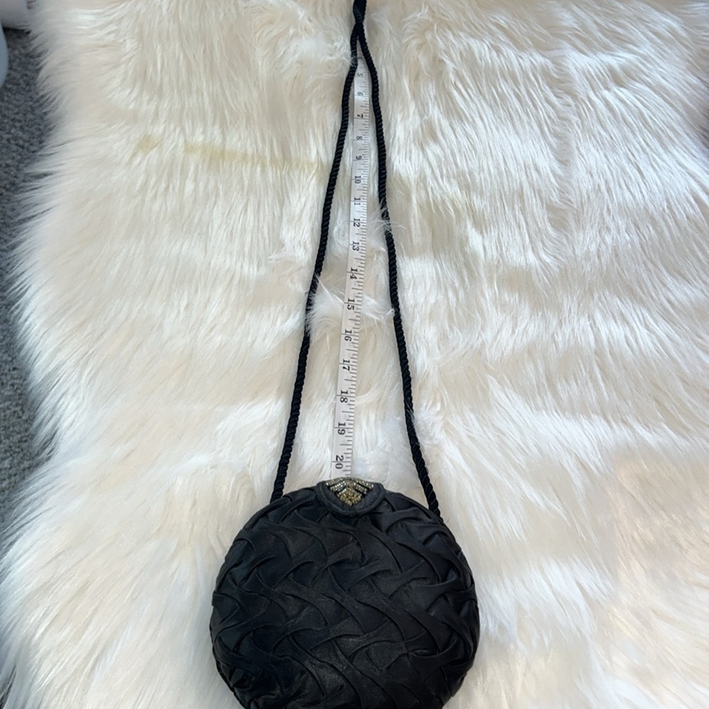 ⭐️Lancôme⭐️Black Satin Woven Purse/Clutch - Picture 8 of 10